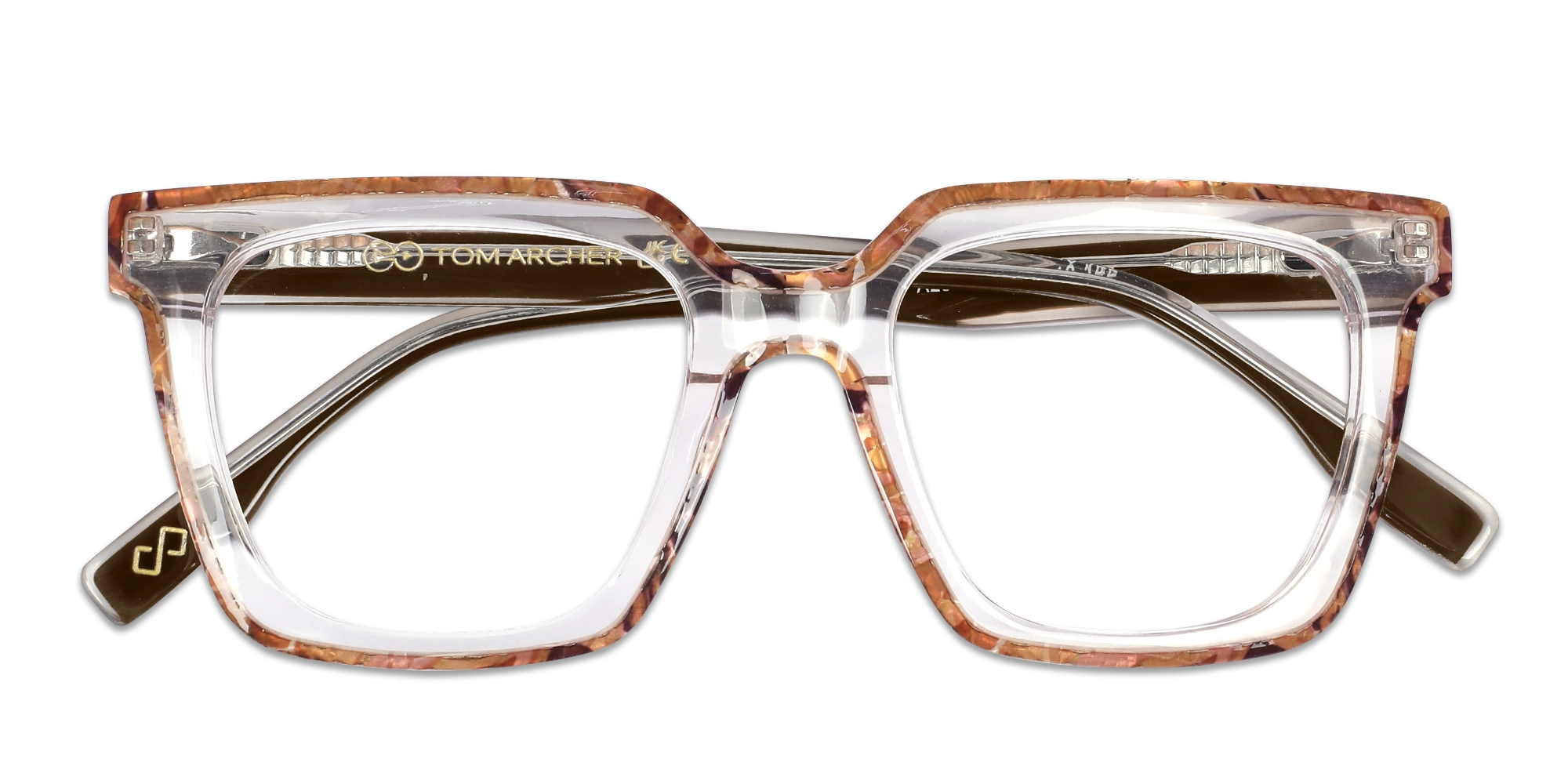 Brown Clear Square Glasses 1