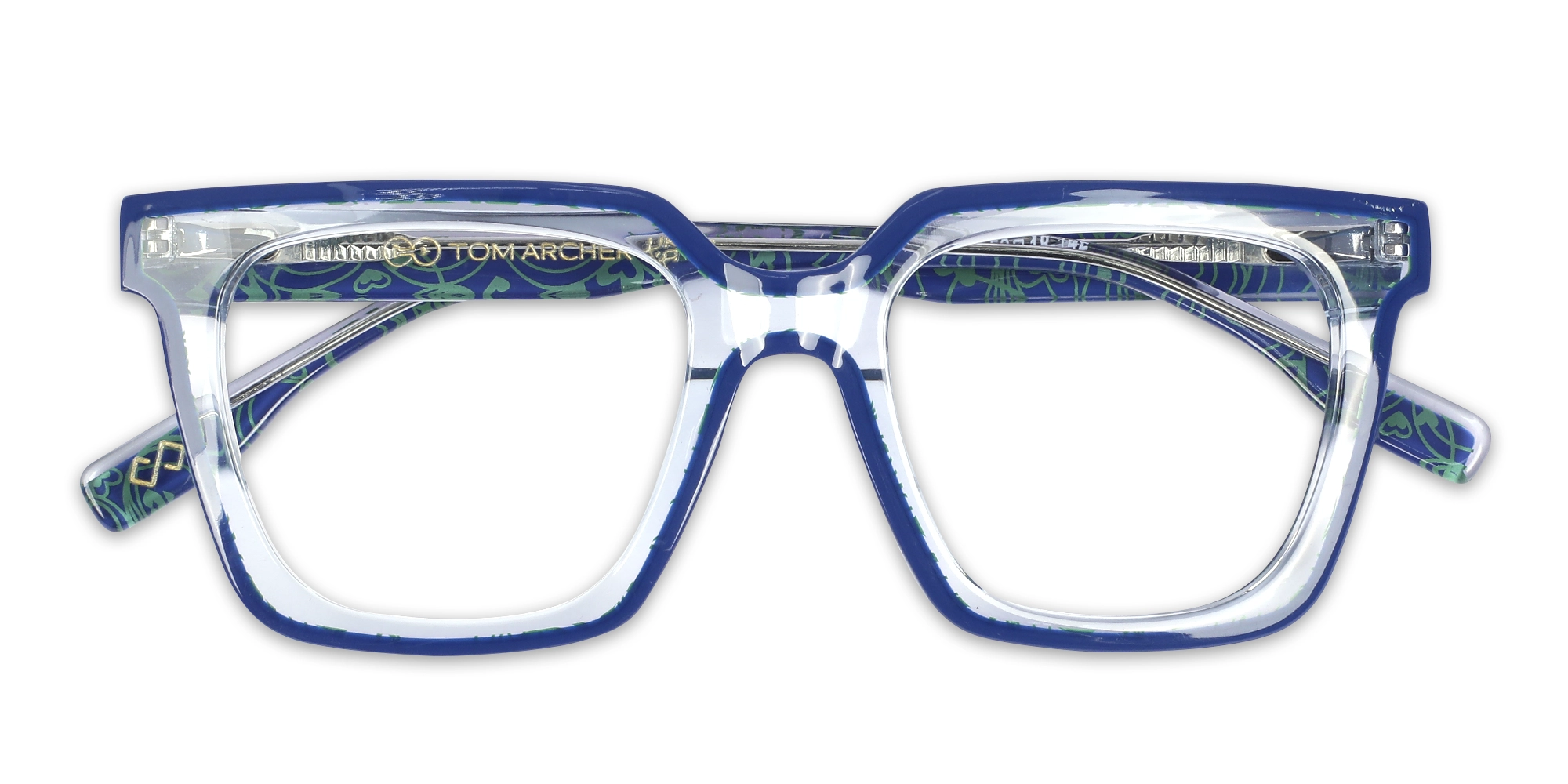 Blue Square Unisex Glasses 1