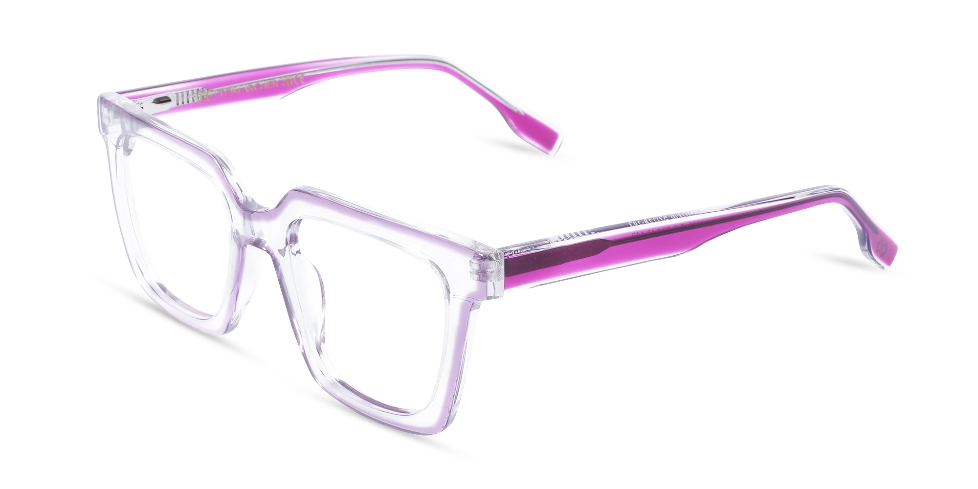 Pink Square Unisex Glasses 1