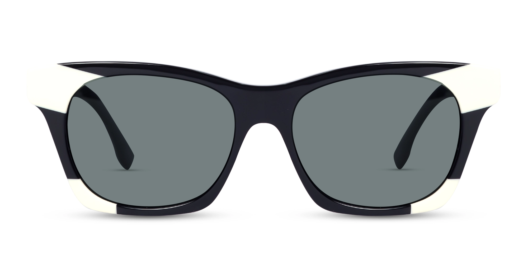 Black & White Square Cat Eye Sunglasses 1