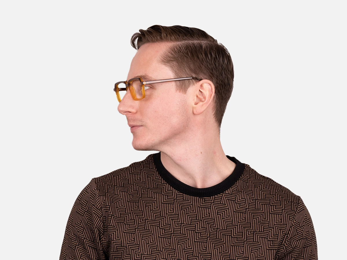 Rectangle Brown Glasses-1