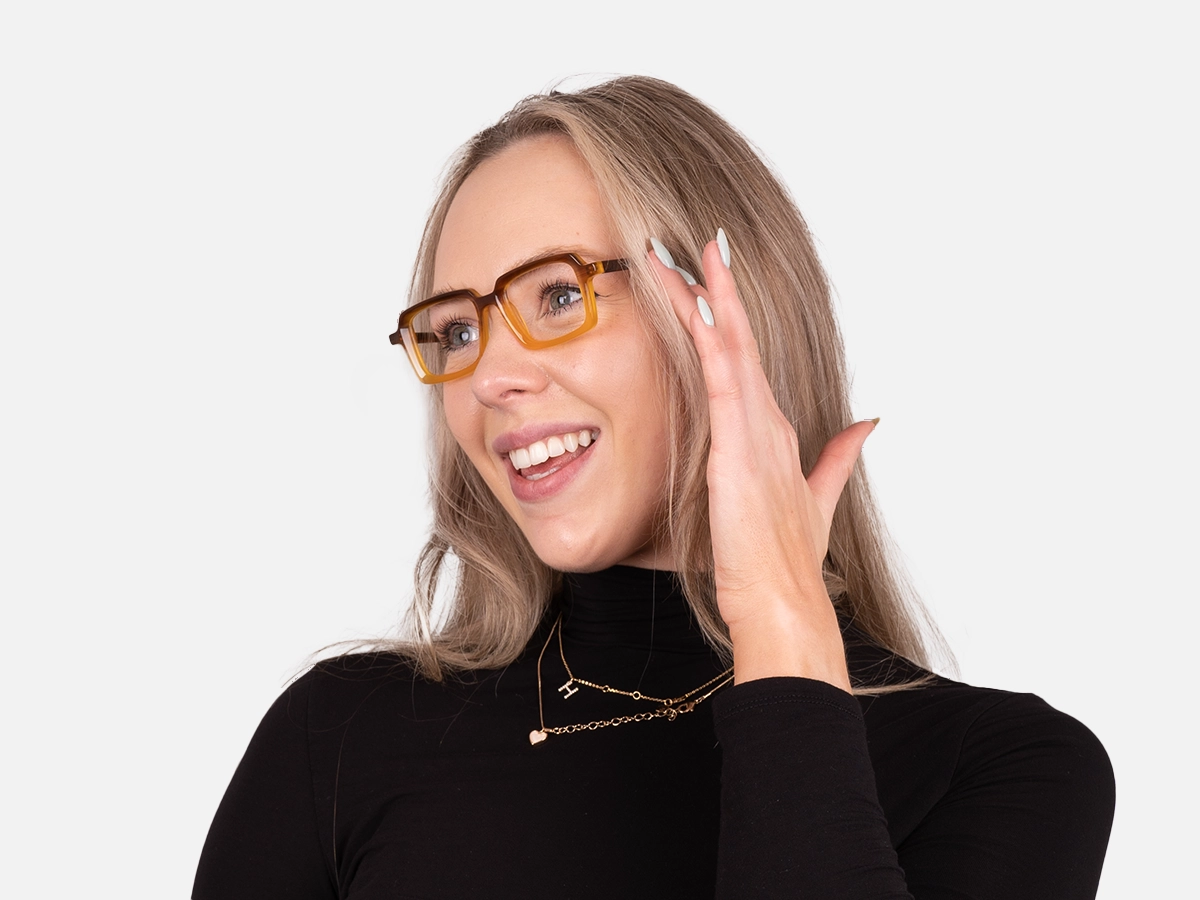 Rectangle Brown Glasses-1