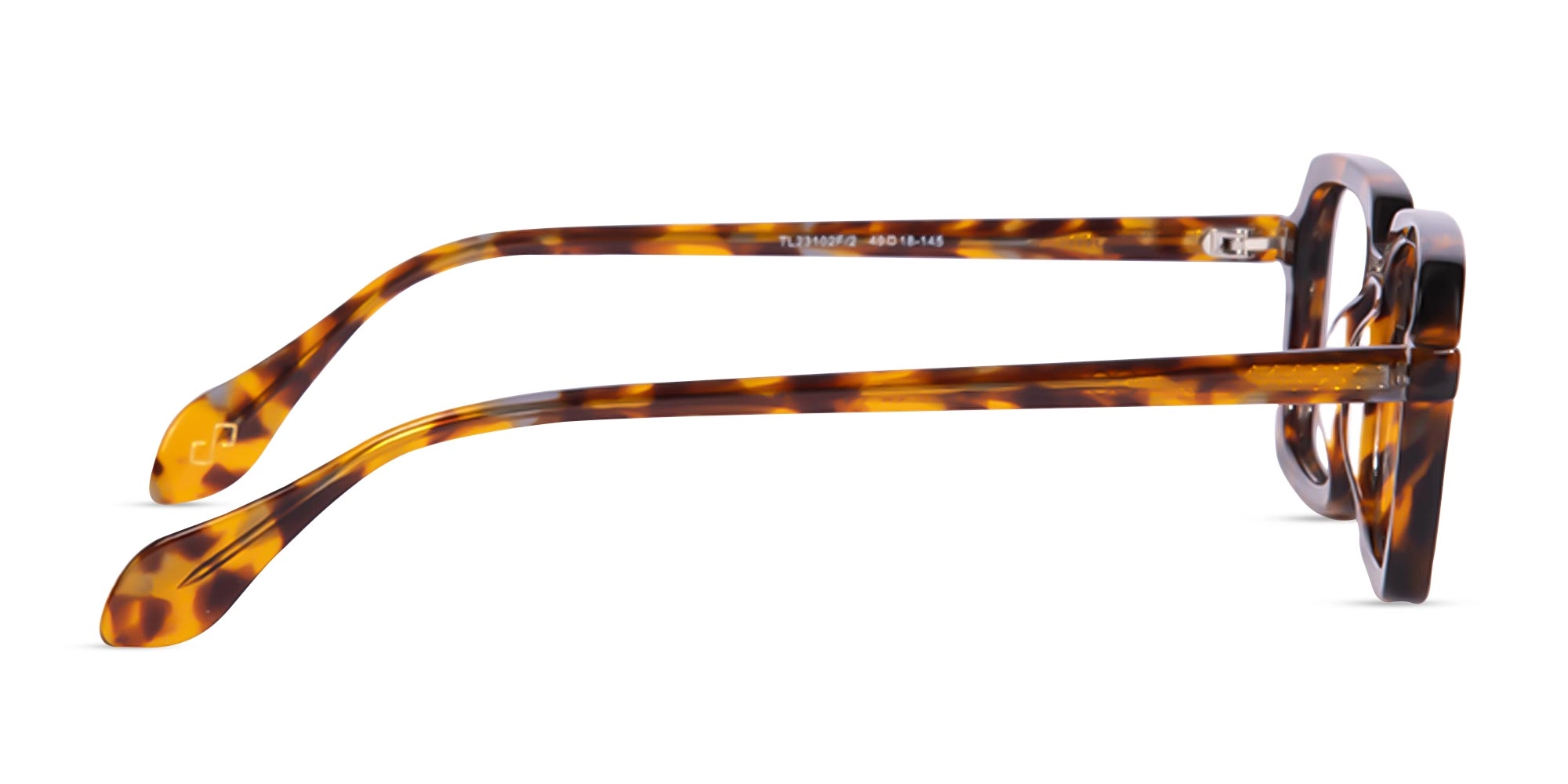 Tortoise Rectangle Eyeglasses 