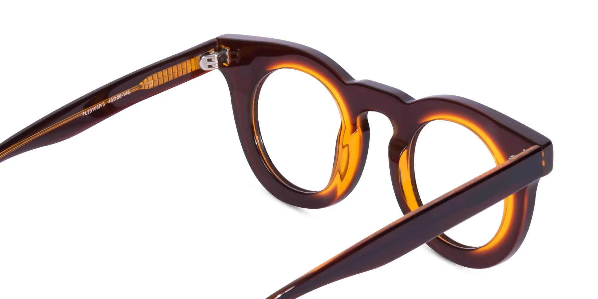 Dark Brown Hue Round Glasses