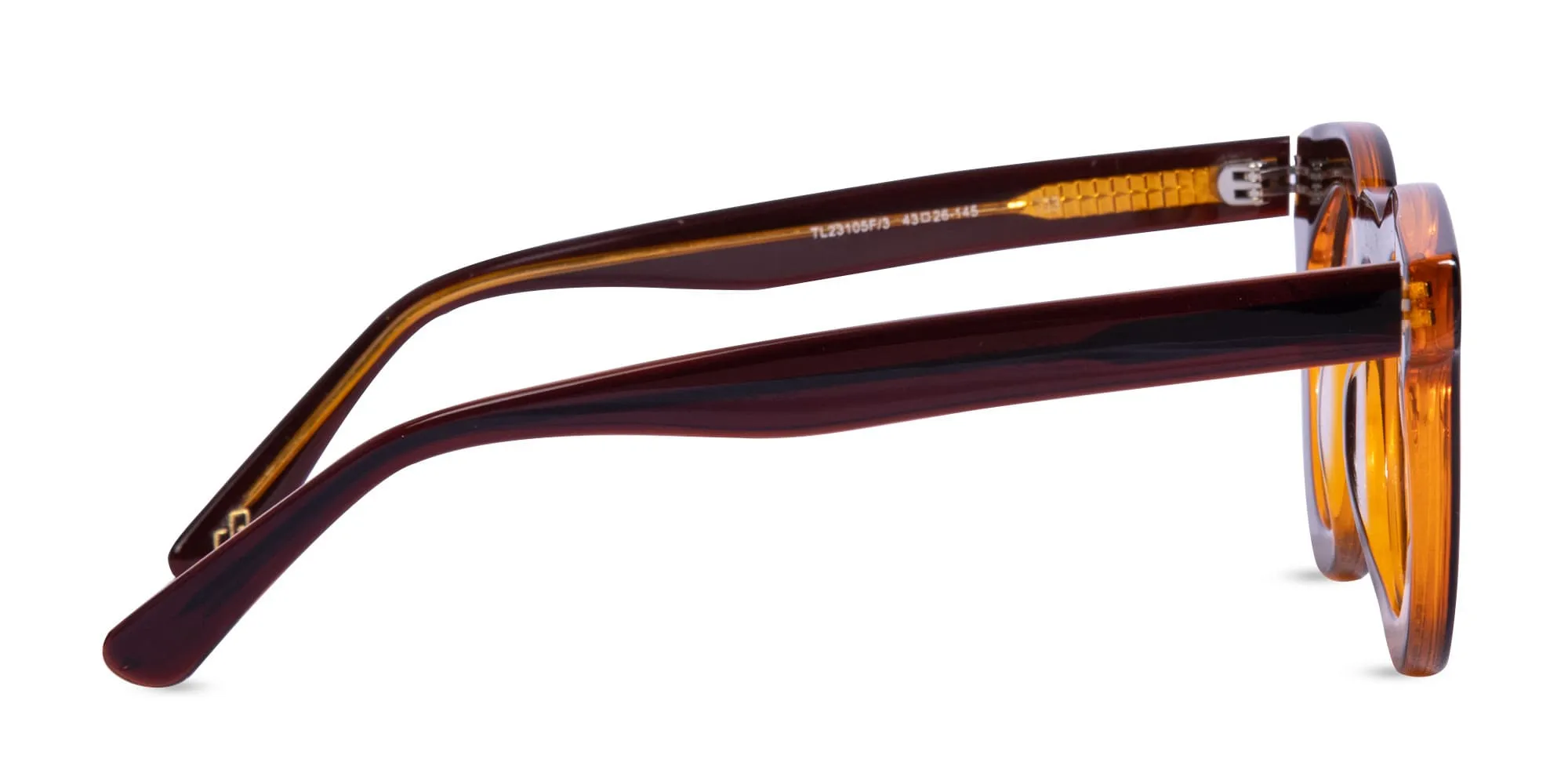 Dark Brown Hue Round Glasses