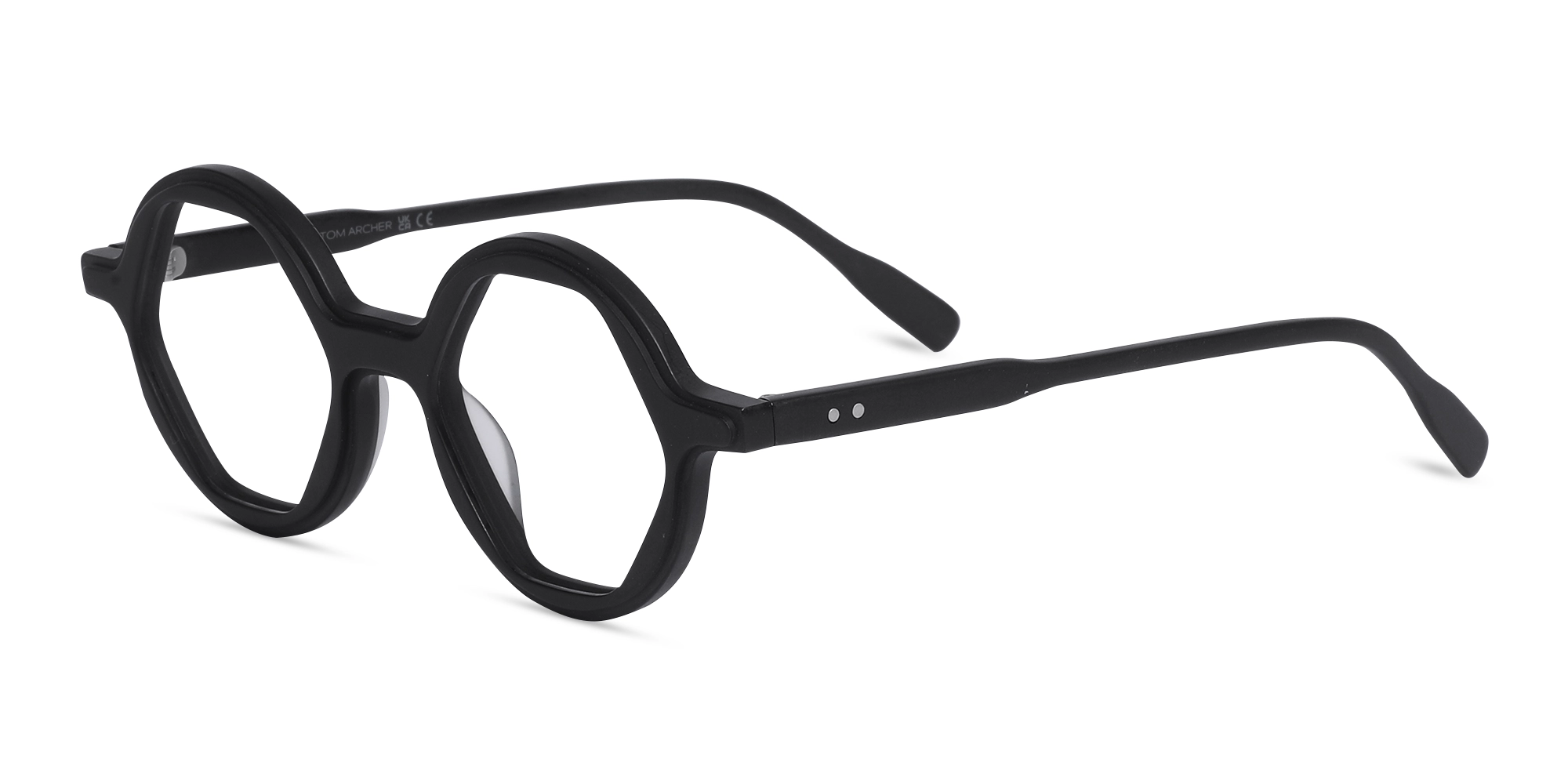 Matte Black Round Eyeglasses 1