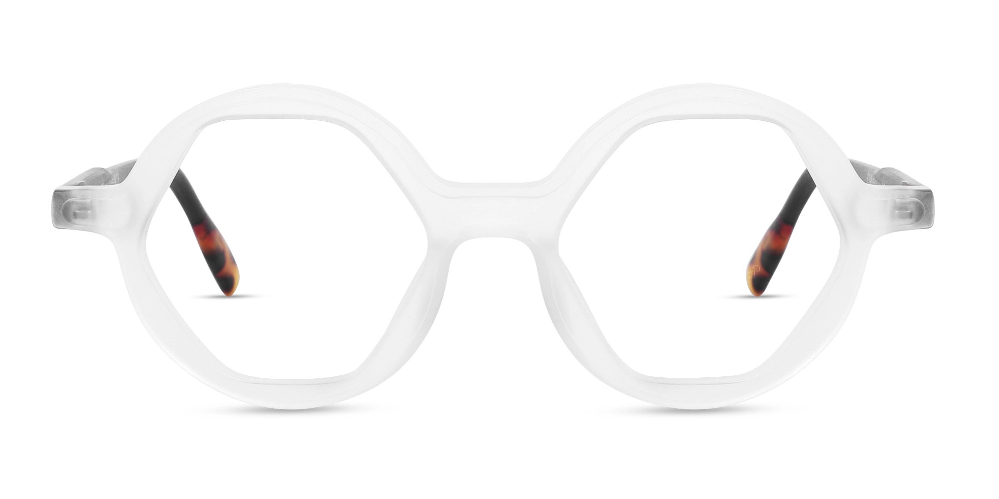 White Round Eyeglasses 1