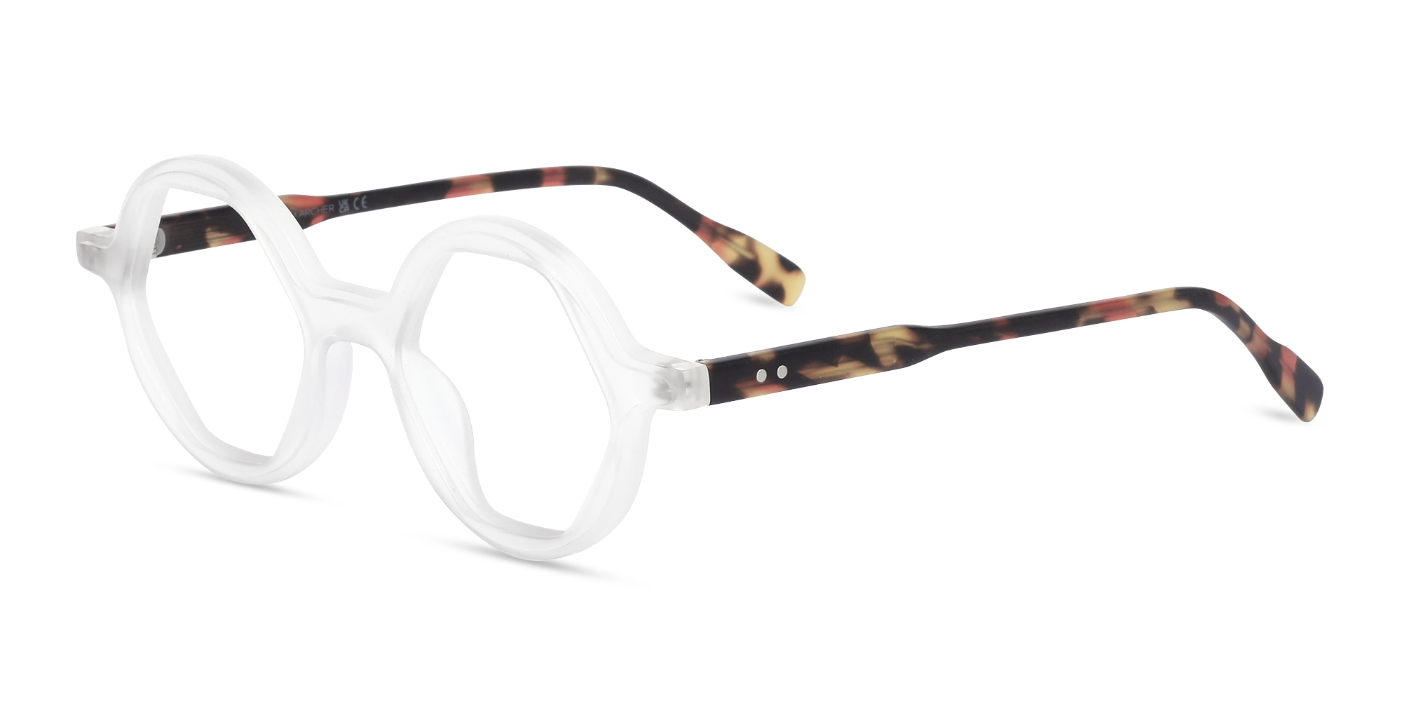 White Round Eyeglasses 1