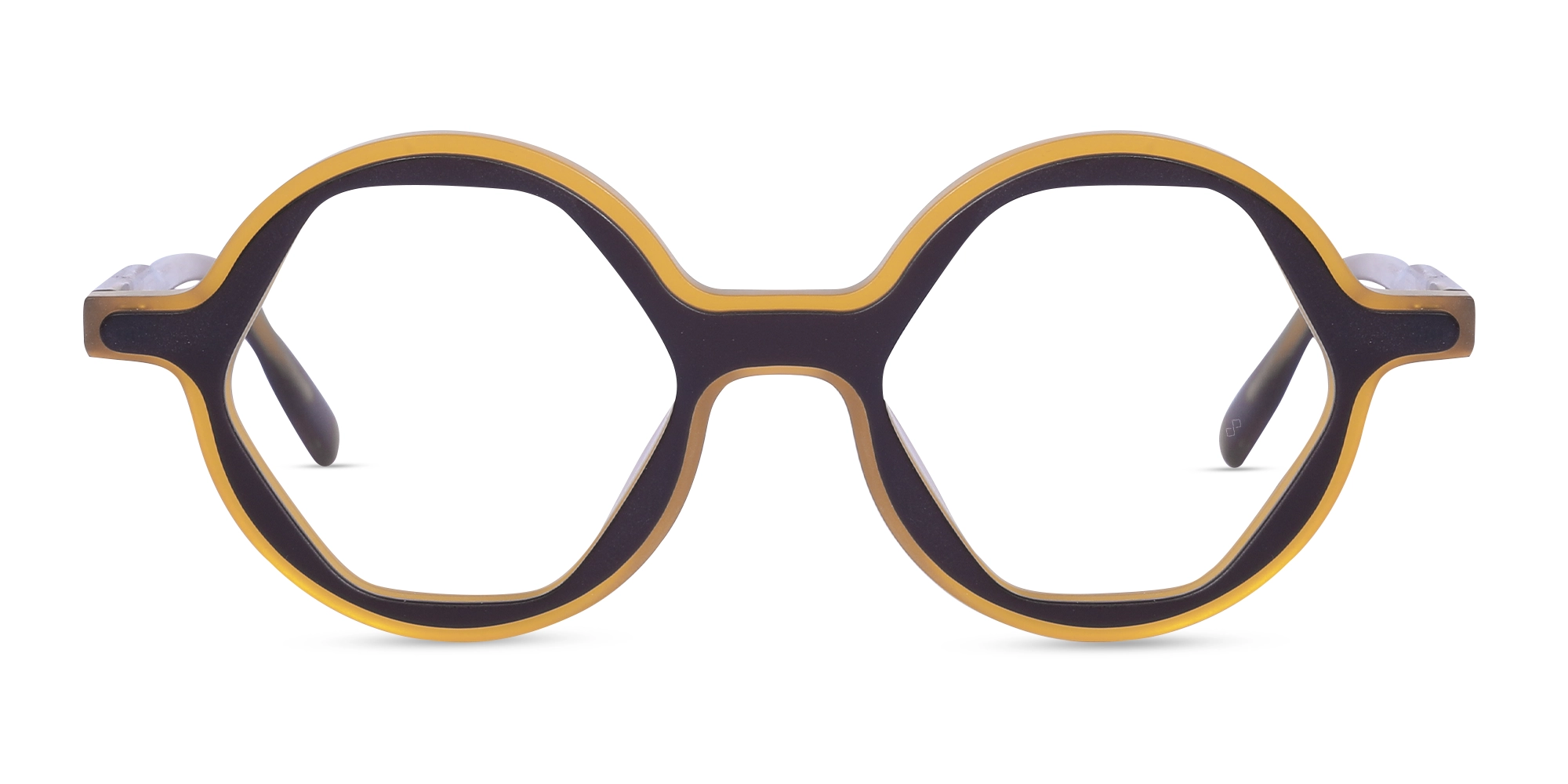 Round Brown Eyeglasses 1