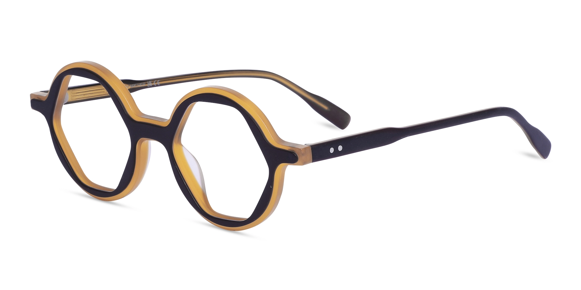 Round Brown Eyeglasses 1