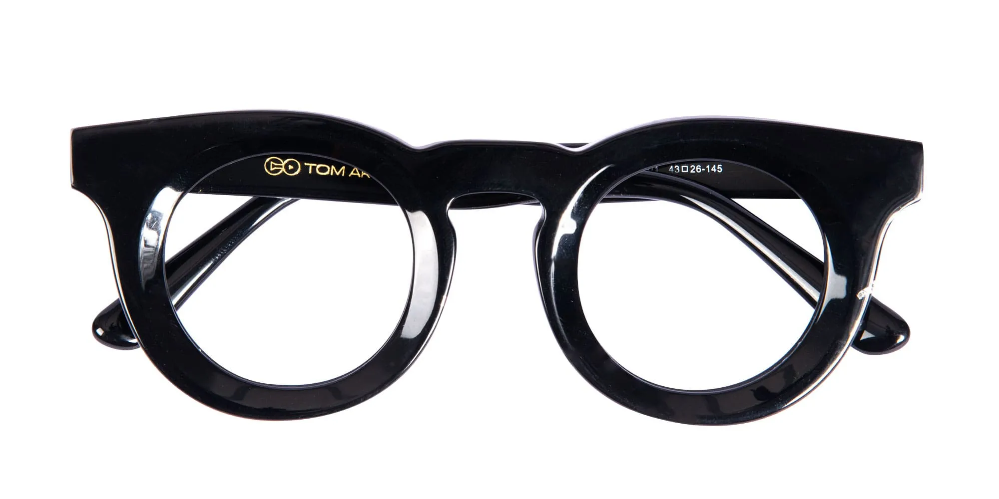 Round Eyeglasses Black-2