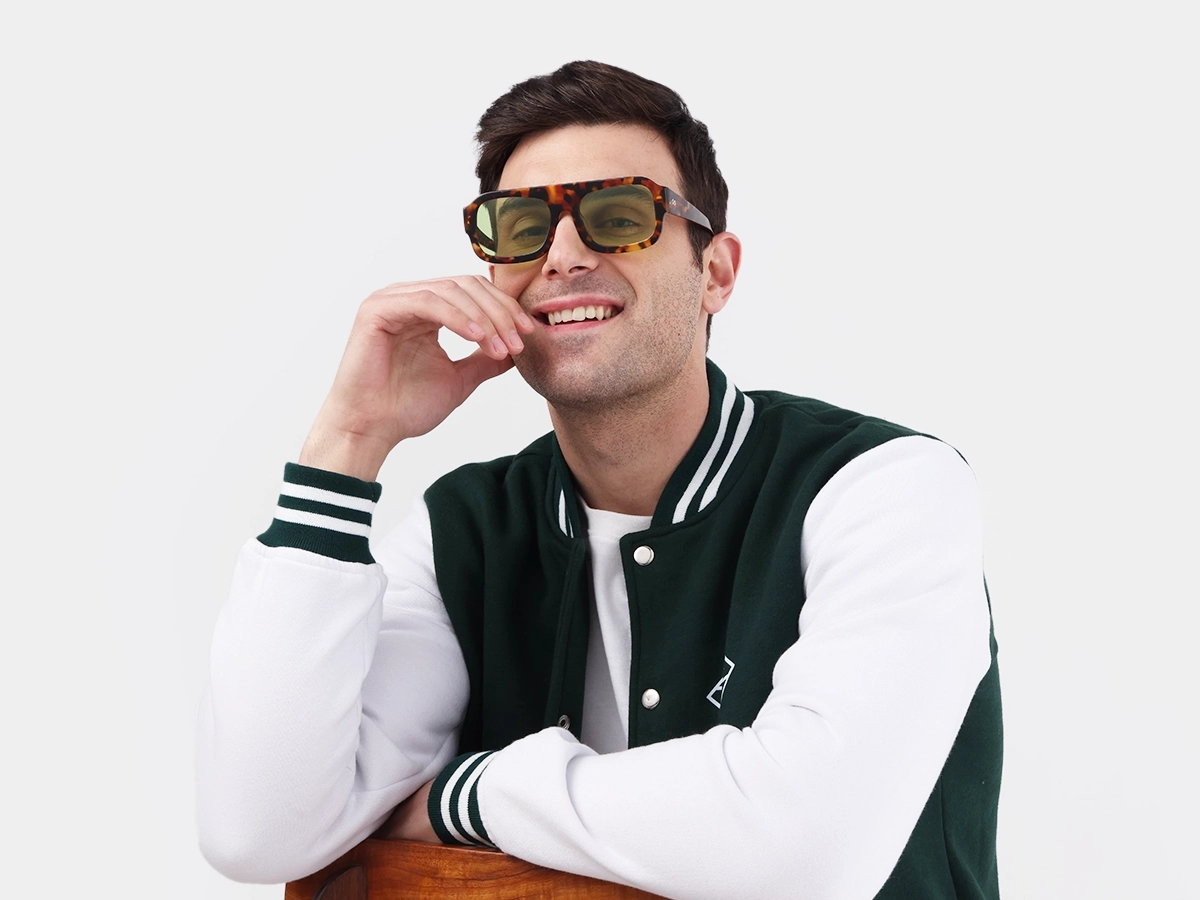 Honey Tortoise Flat Top Pilot Sunglasses 1