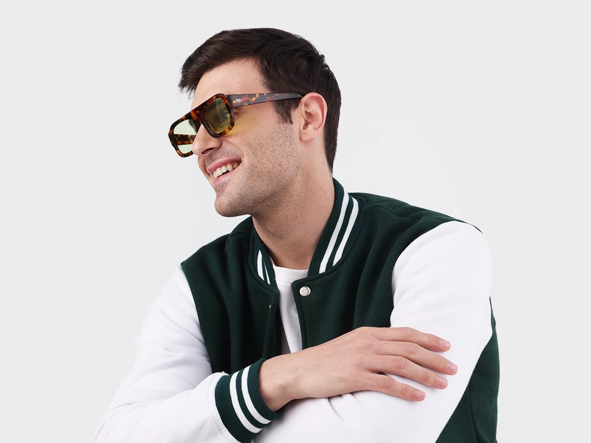 Honey Tortoise Flat Top Pilot Sunglasses 1