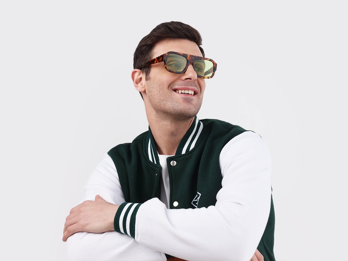 Honey Tortoise Flat Top Pilot Sunglasses 1