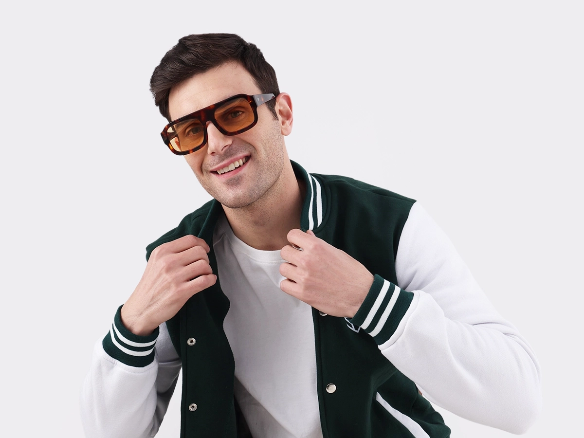 Tortoise Acetate Flat Top Pilot Sunglasses 1
