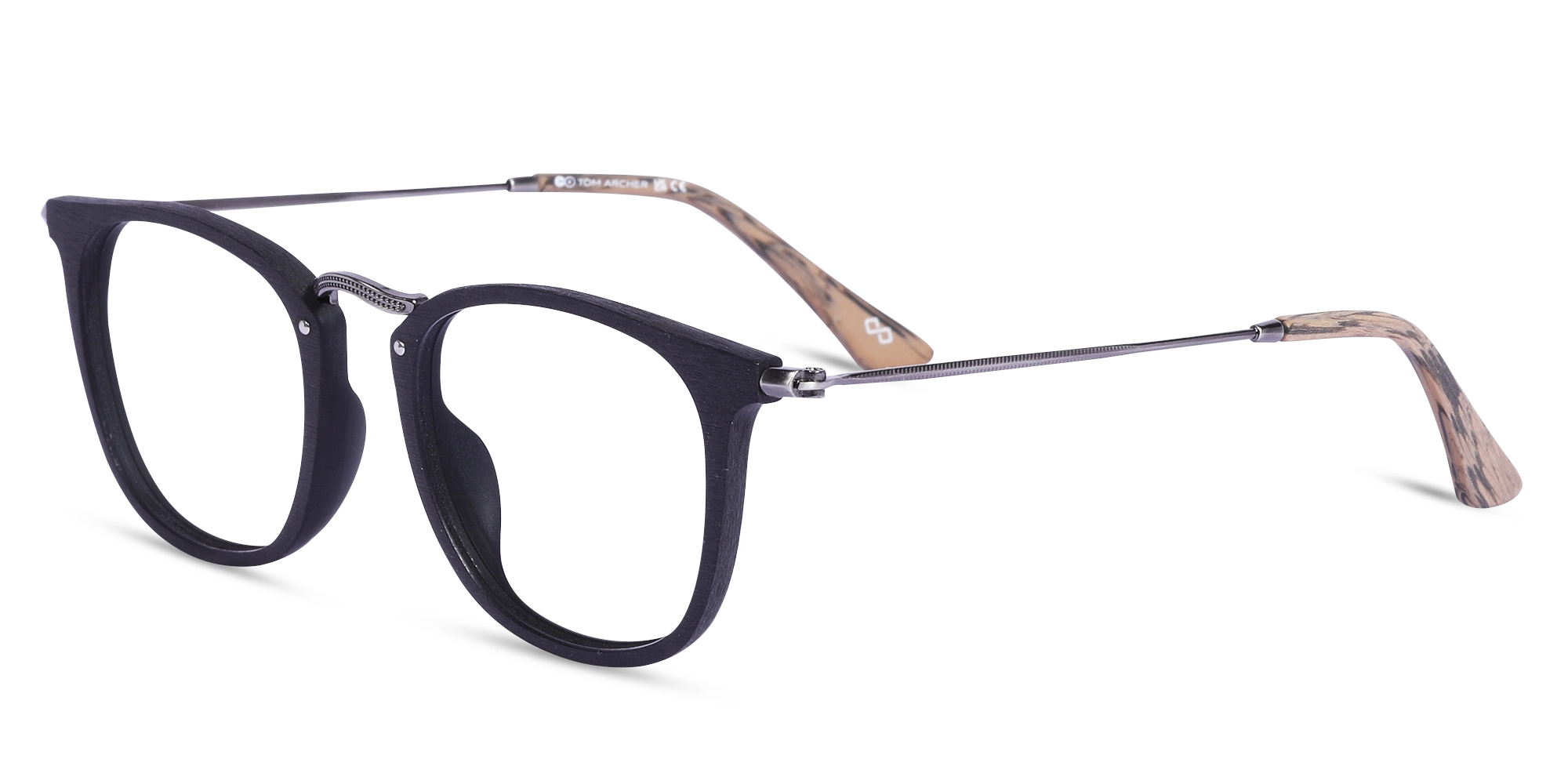 Square Wooden Prescription Glasses 1