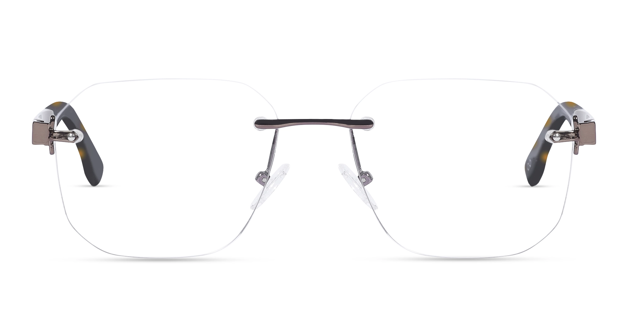 Rectangle Rimless Prescription Glasses-1