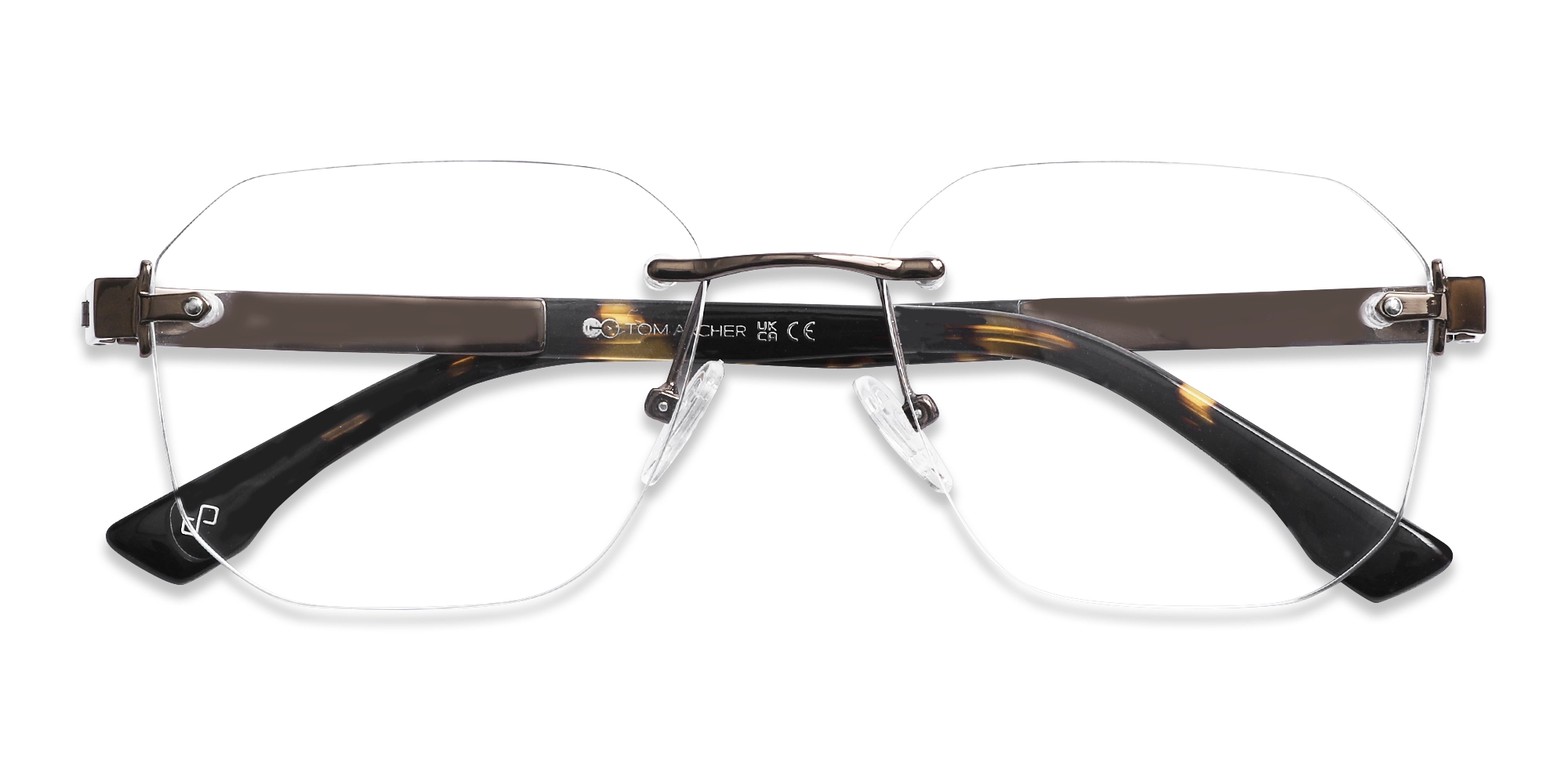 Rectangle Rimless Prescription Glasses-1