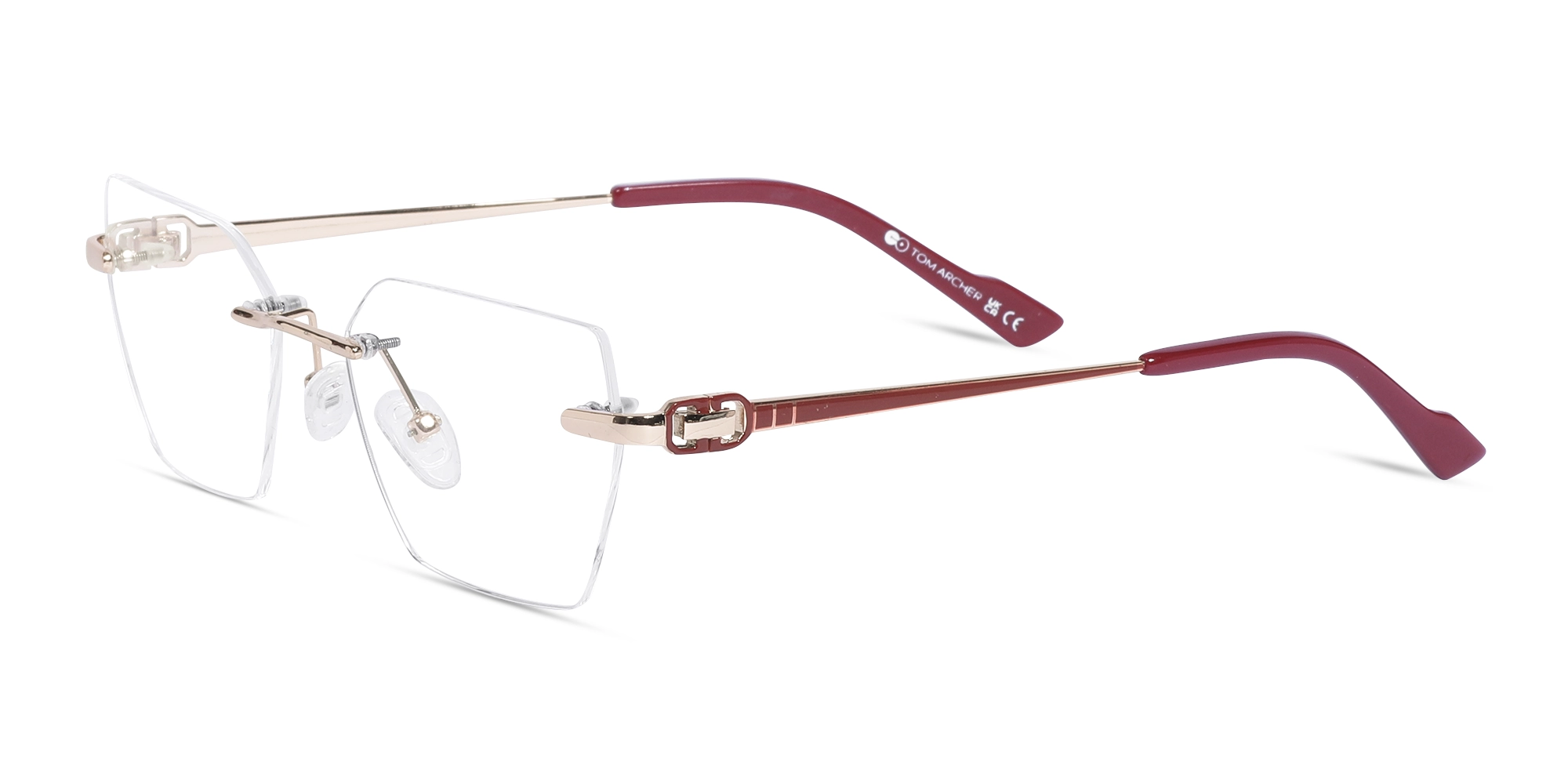 Rimless Gold Frame Glasses 1