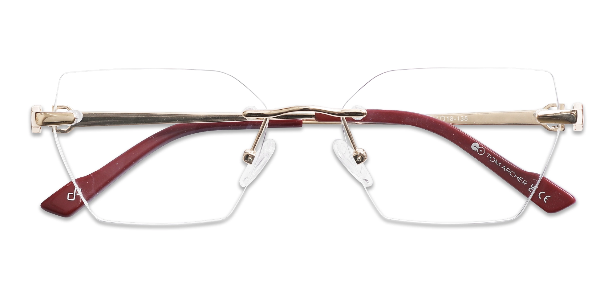 Rimless Gold Frame Glasses 1