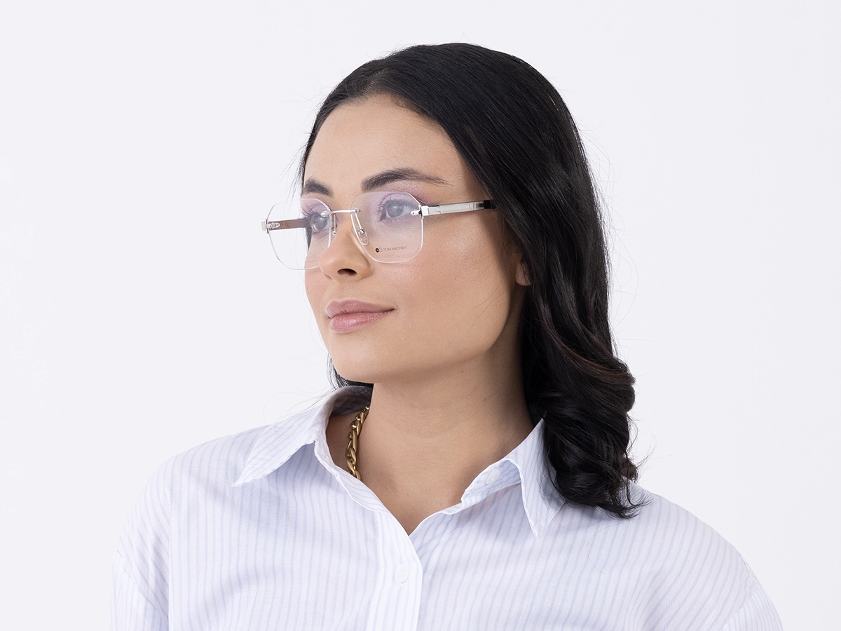 Silver Rimless Eyeglasses-1