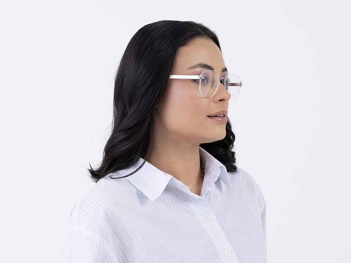 Silver Rimless Eyeglasses-1