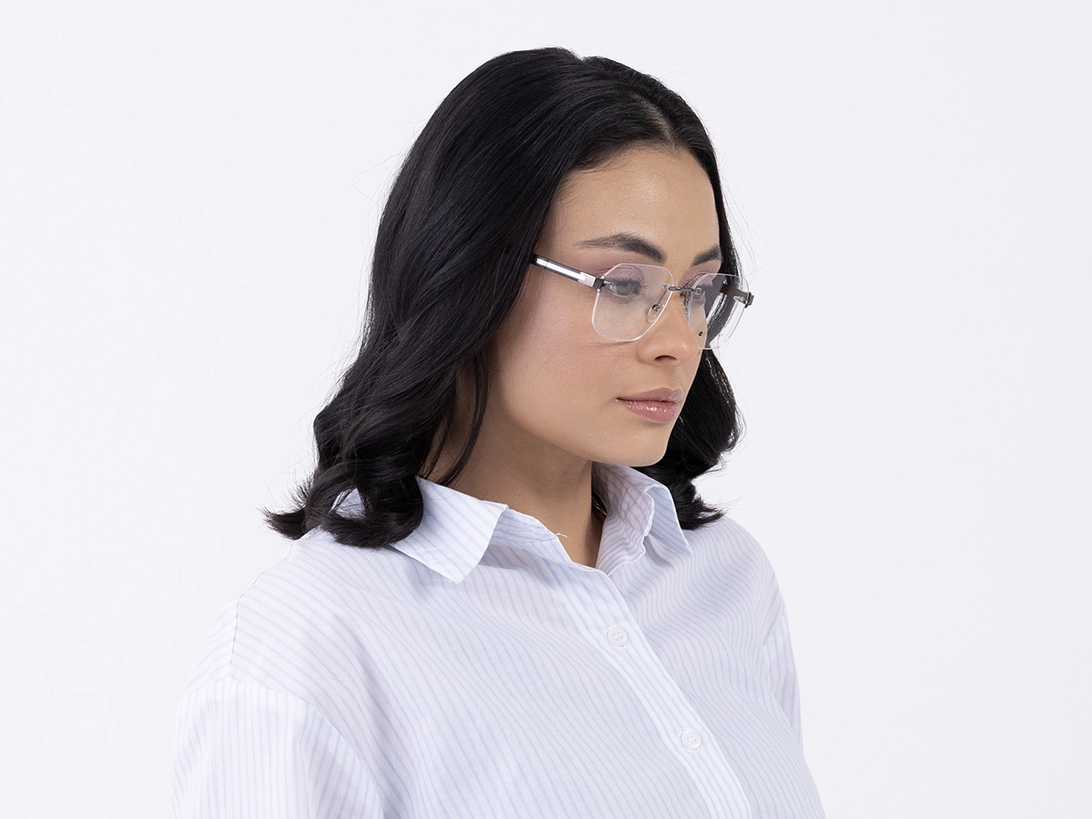 Rimless Glasses With Nose Pad-1