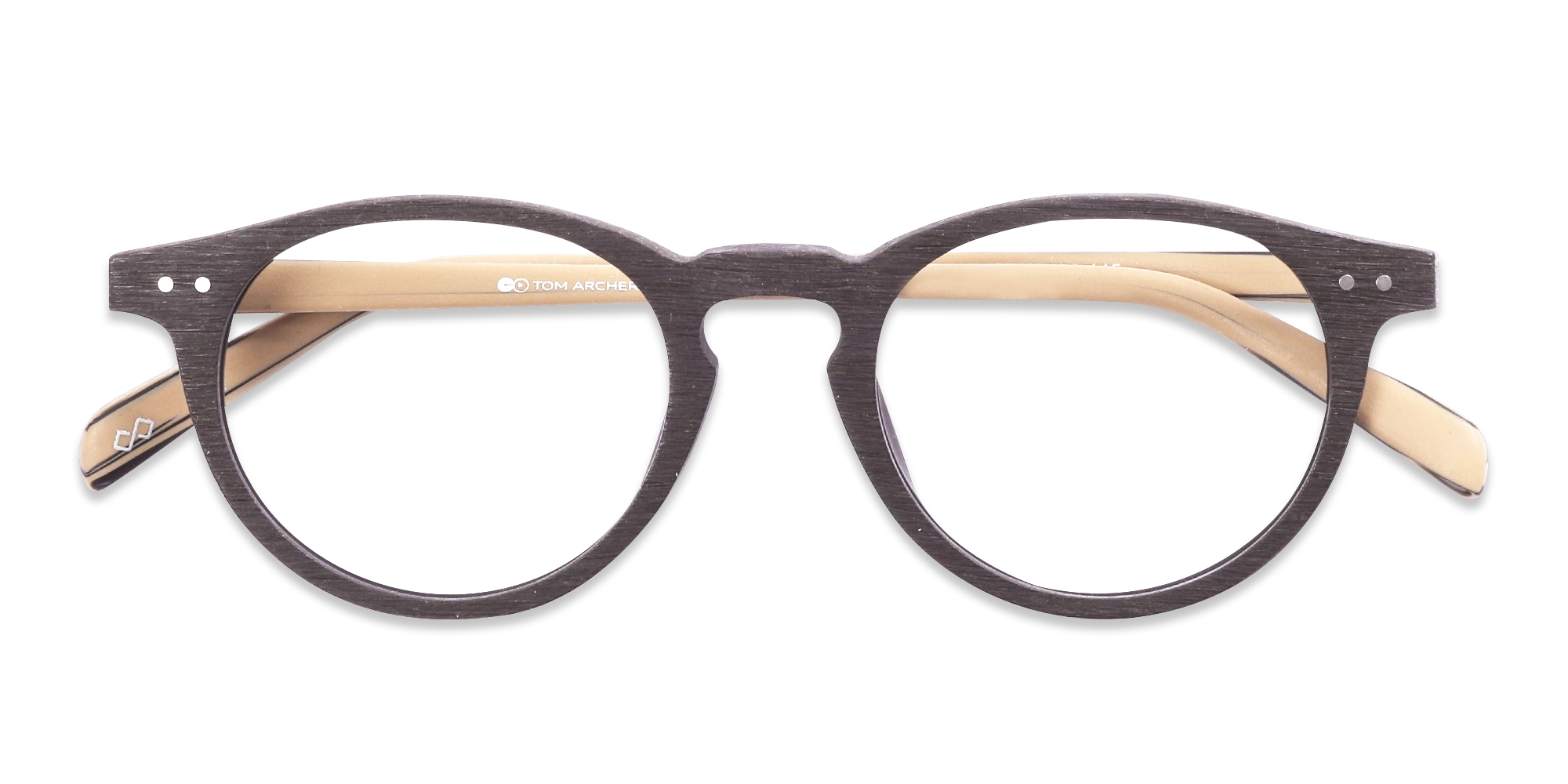 Oval Wooden Keyhole Bridge Glasses 1