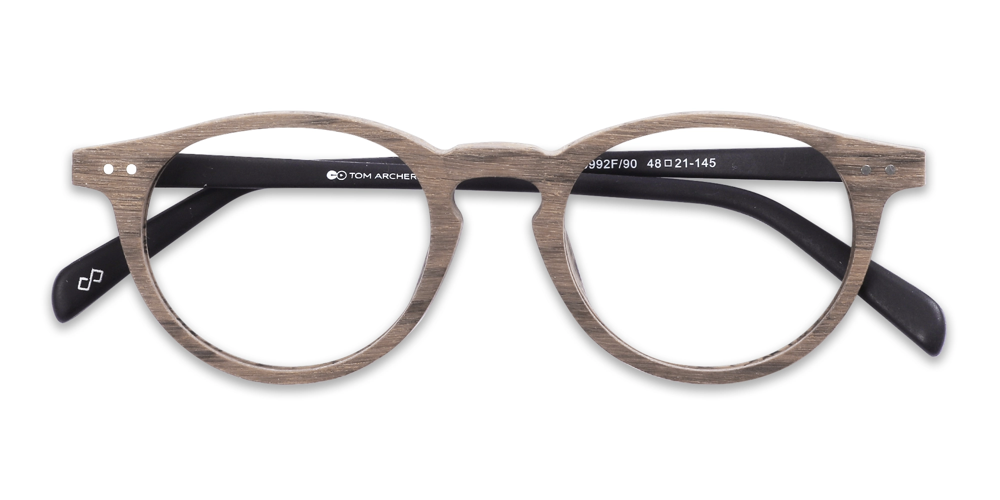 Natural Wood Oval Frame Eyeglasses 1