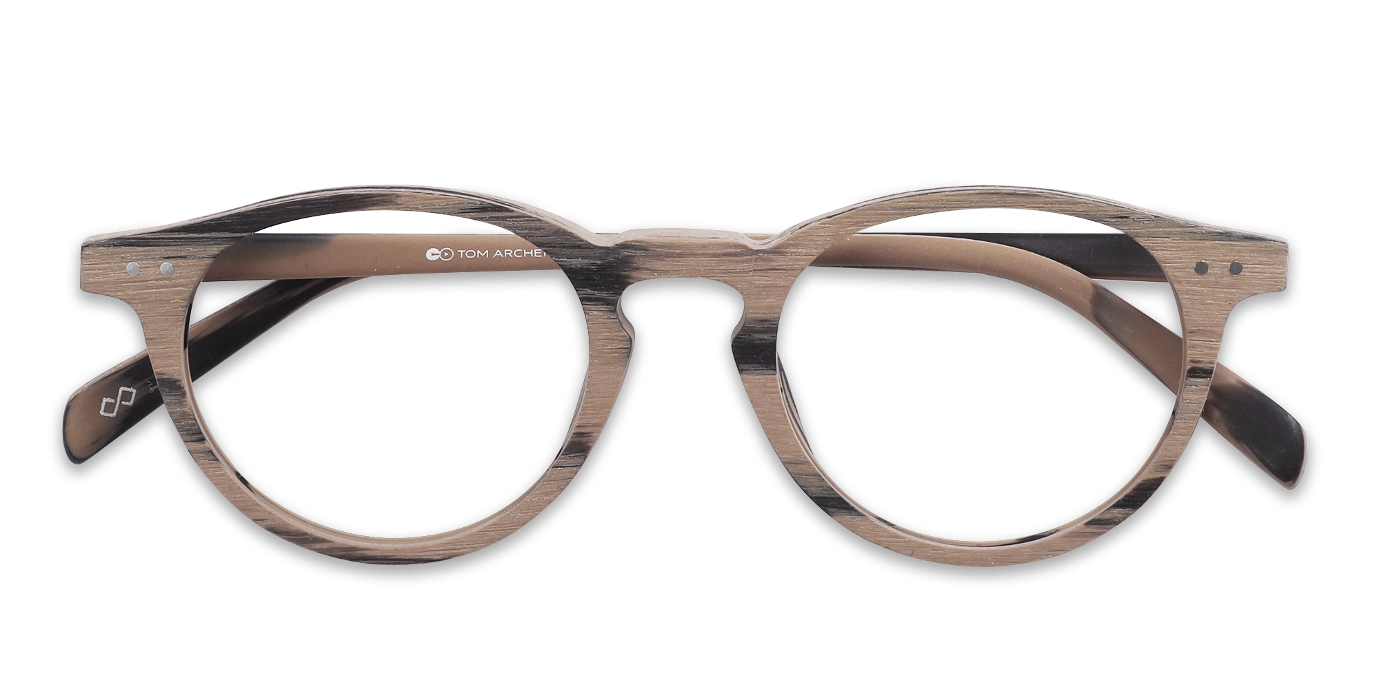 Wooden Oval Frame Glasses 1