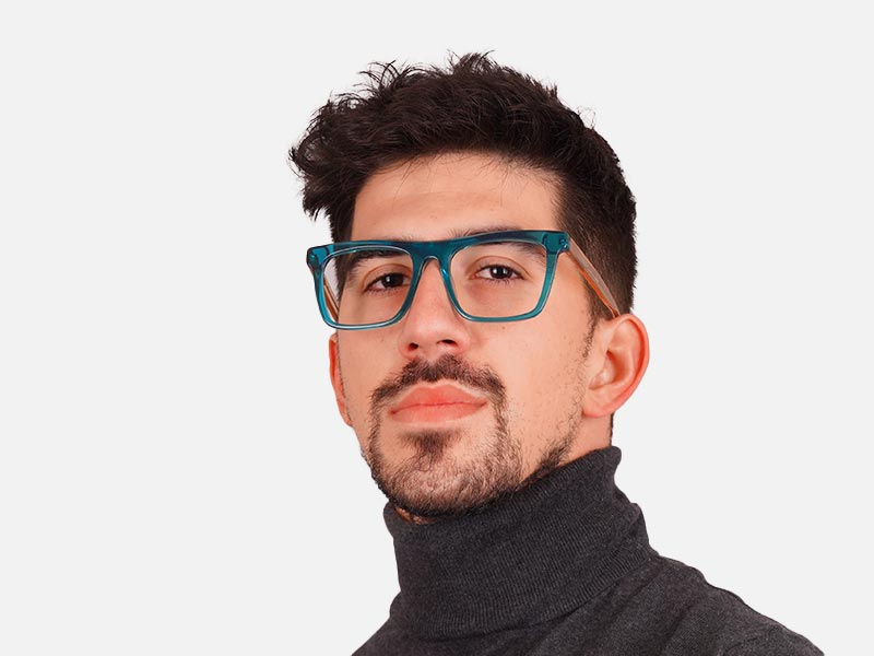 Blue Rectangular Glasses-1