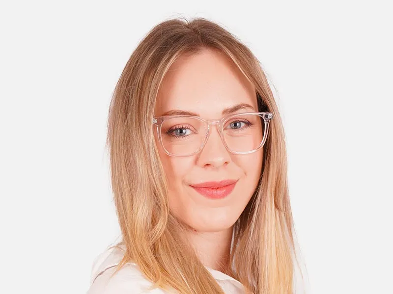 Crystal Clear Square rimmed glasses-2