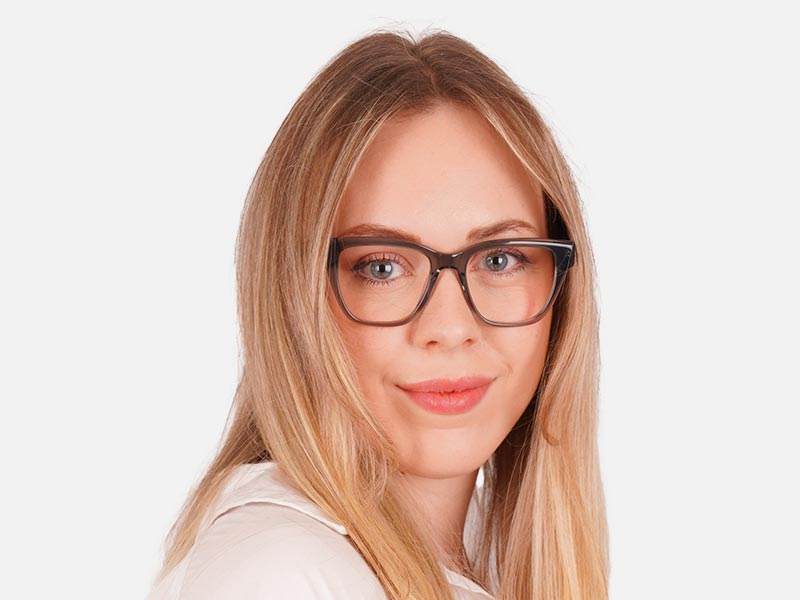 Crystal Grey Square Glasses-1