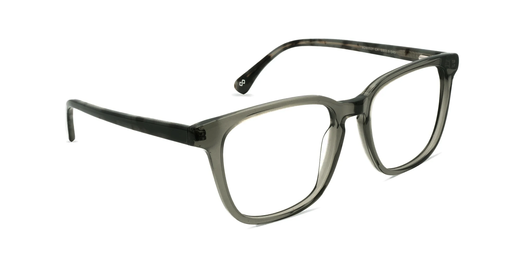 Crystal Smoke Green Square Glasses-2