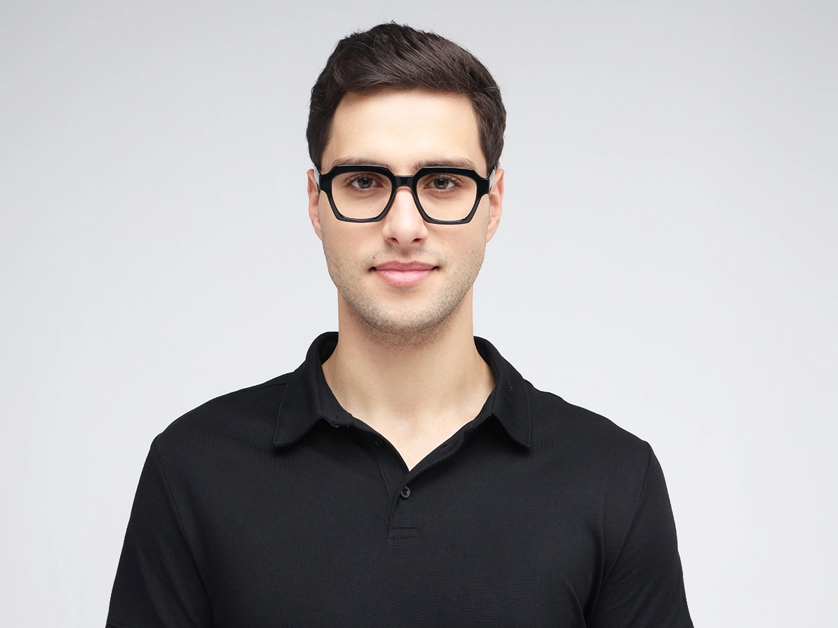 Black Square Eyeglass Frames 1