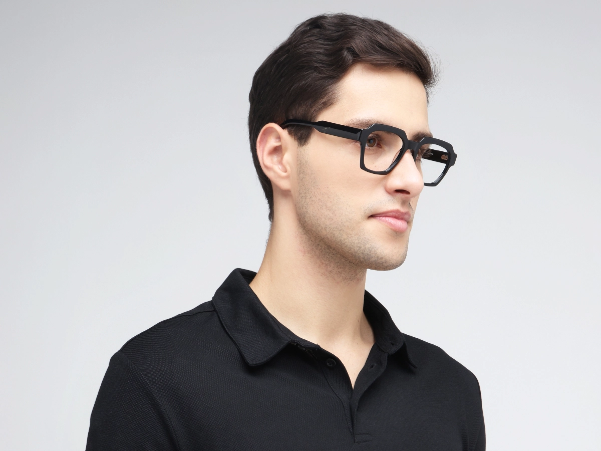 Black Square Eyeglass Frames 1