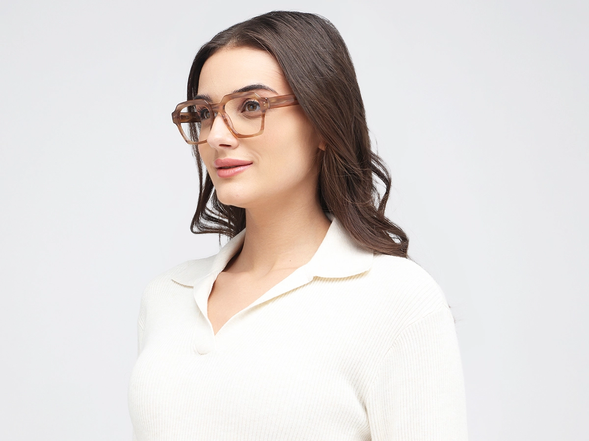 Veined Brown Marble Glasses 1
