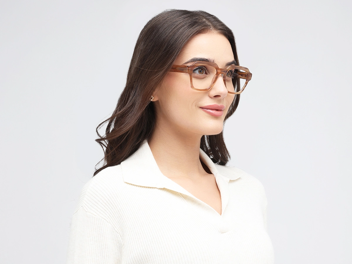 Veined Brown Marble Glasses 1