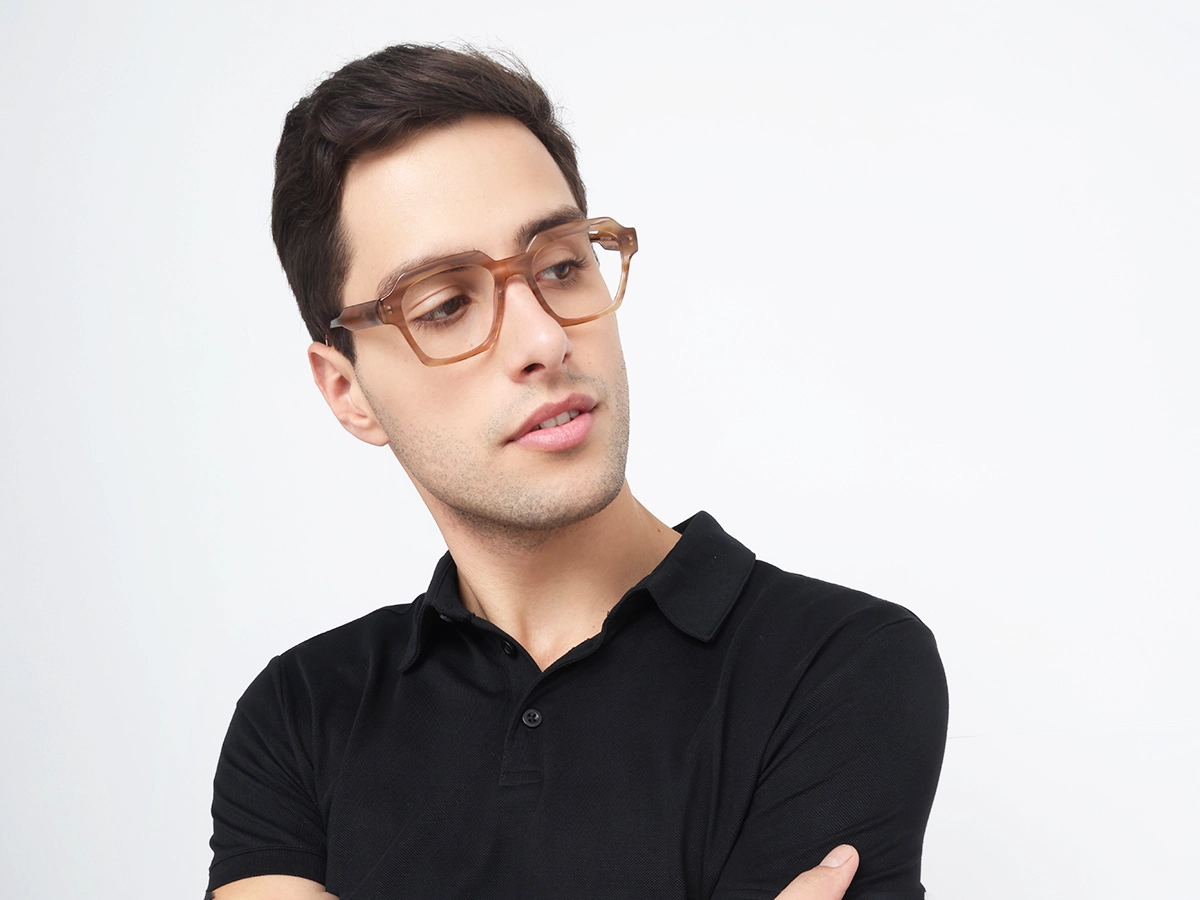 Veined Brown Marble Glasses 1