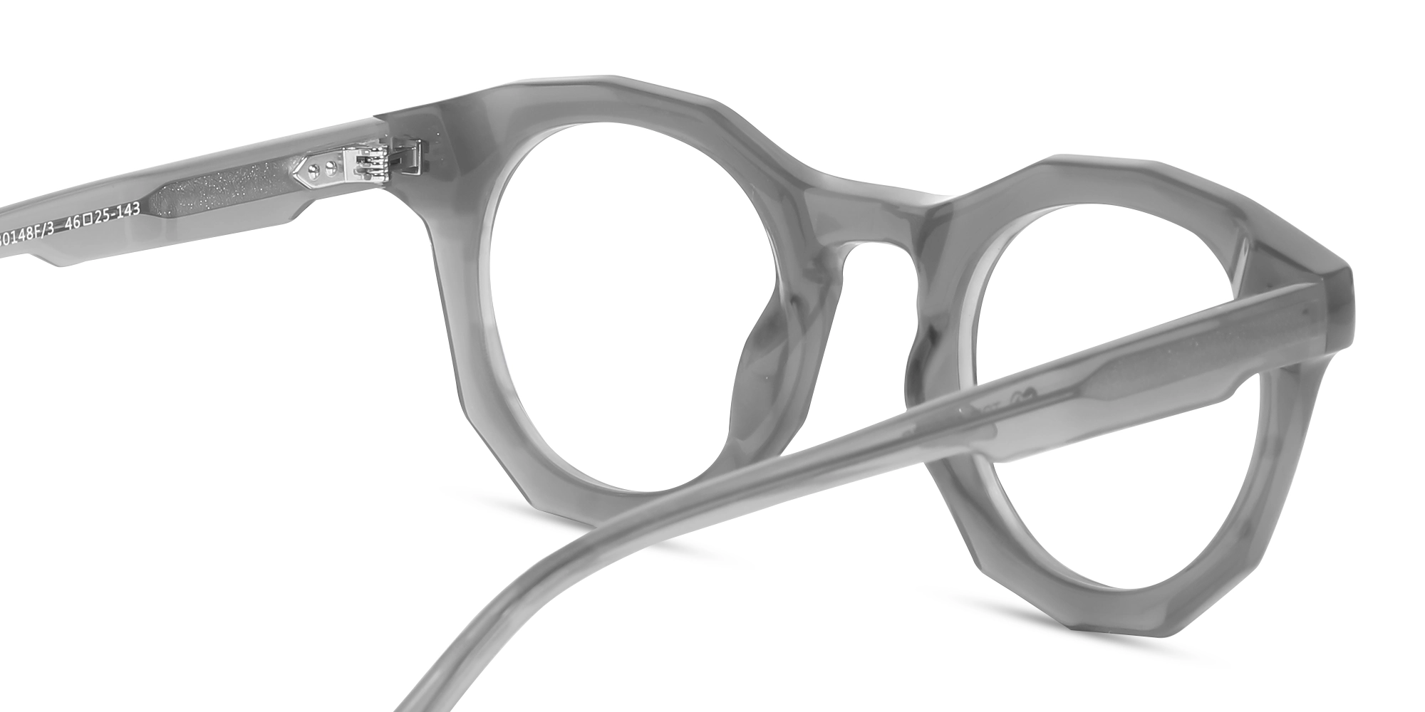 Grey Geometric Shape Eyeglasses