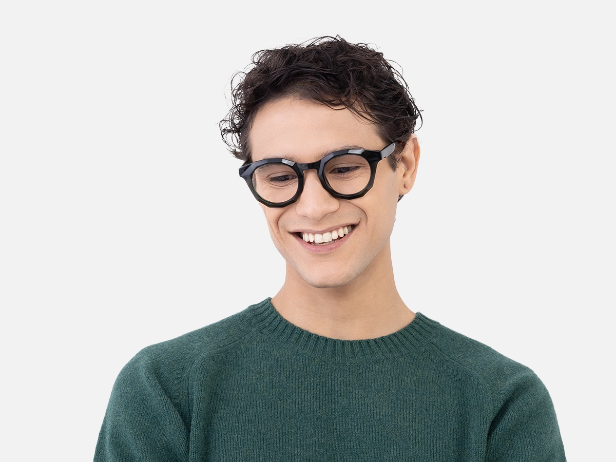 Dark Green Eyeglasses 1