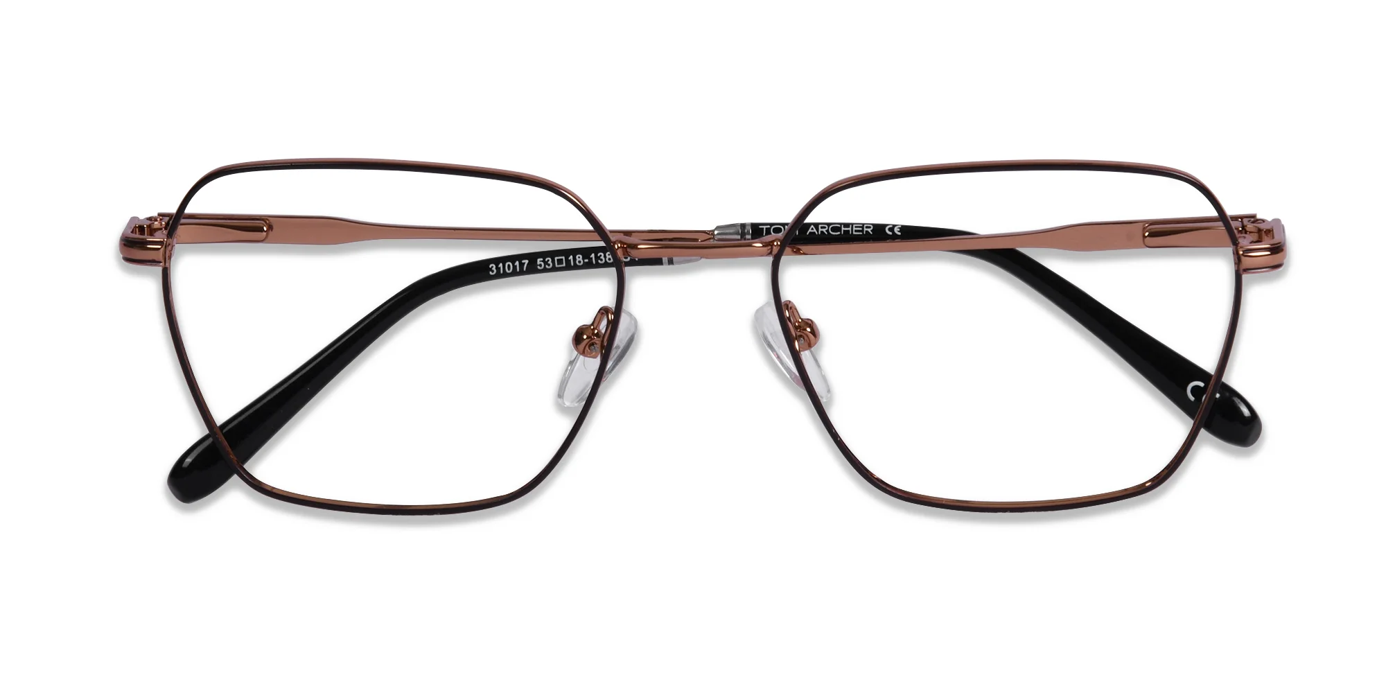 Brown Metal Frame Glasses-1