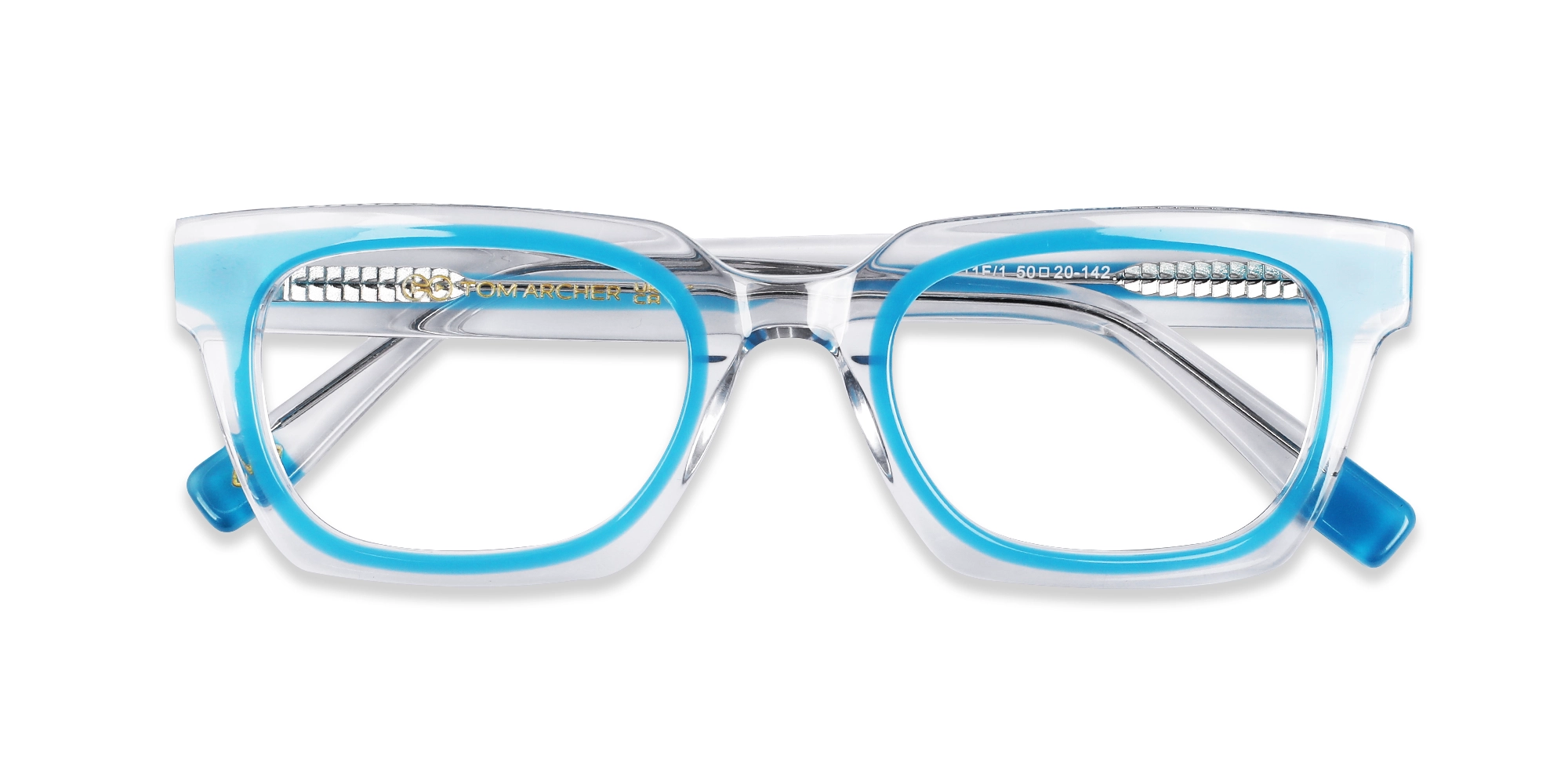 Blue Rectangle Eyeglasses-1