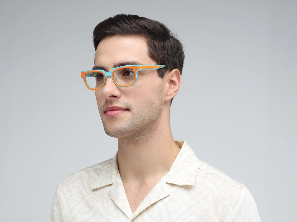 Marble Rectangle Glasses-1