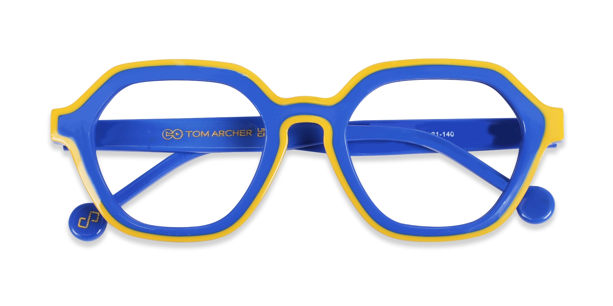 Blue Hexagonal Glasses-1