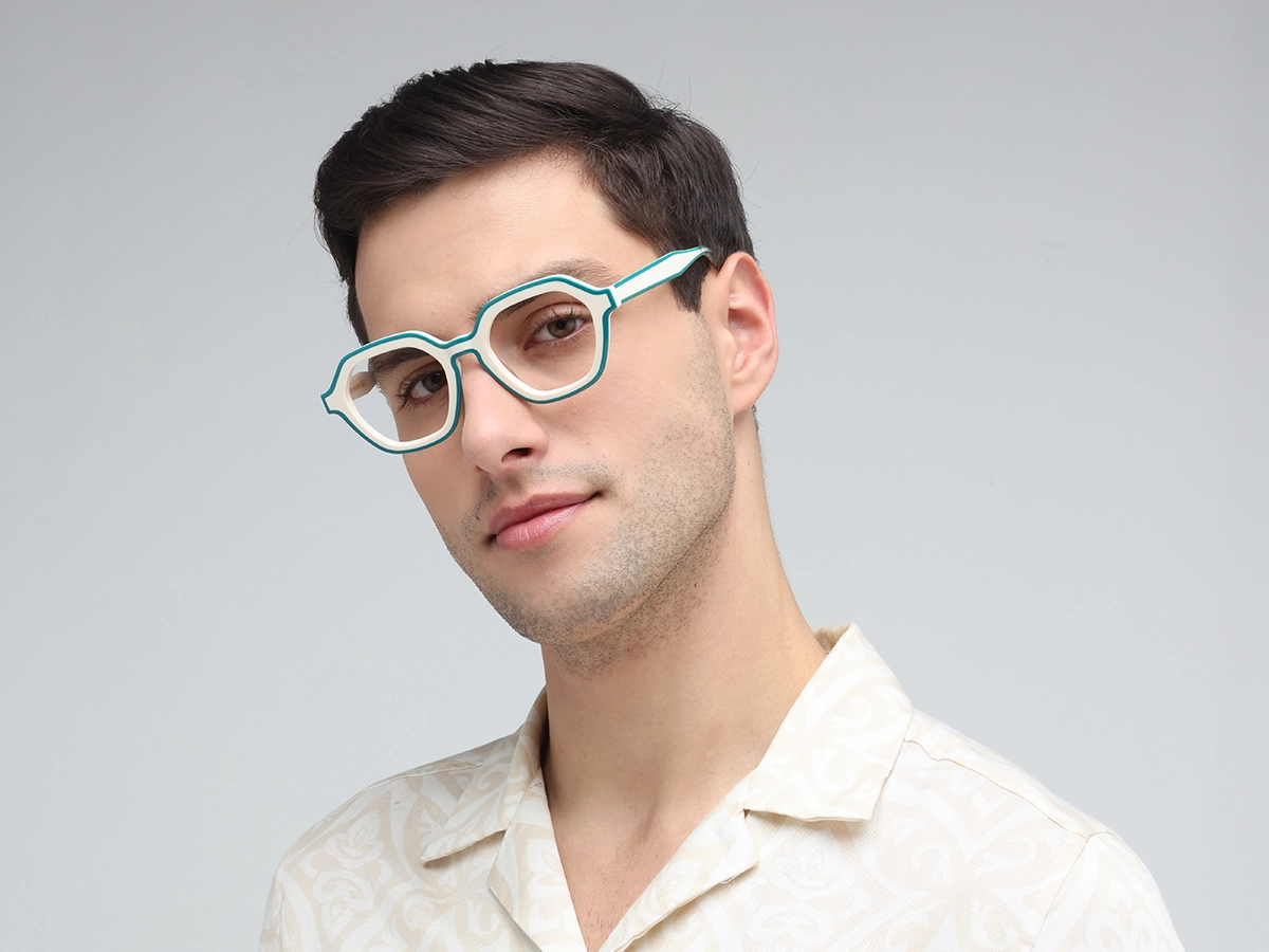 White Hexagonal Glasses-1