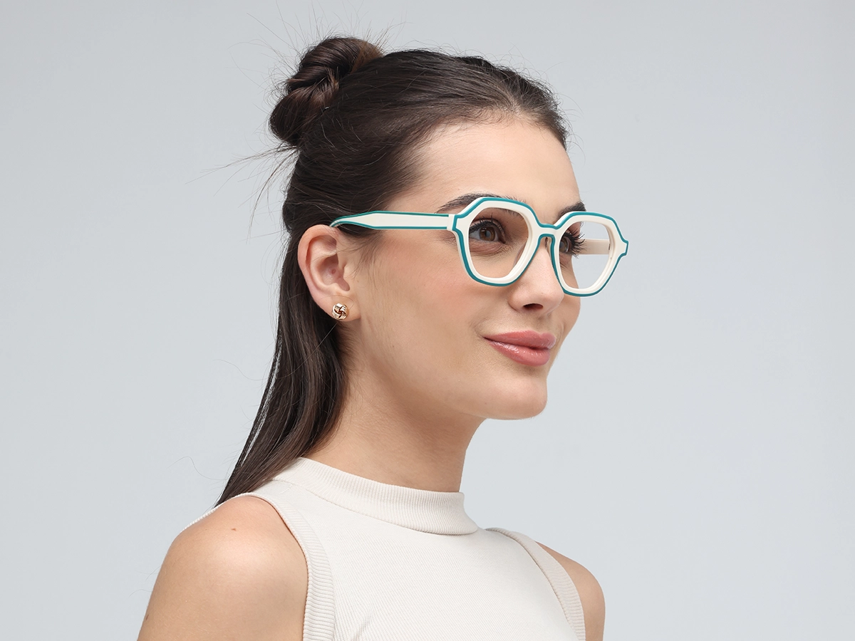 White Hexagonal Glasses-1