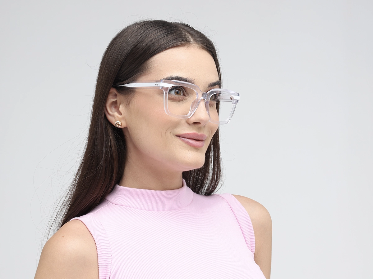 Clear White Glasses 1