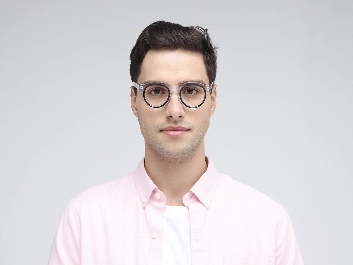 Black Oval Unisex Glasses 1