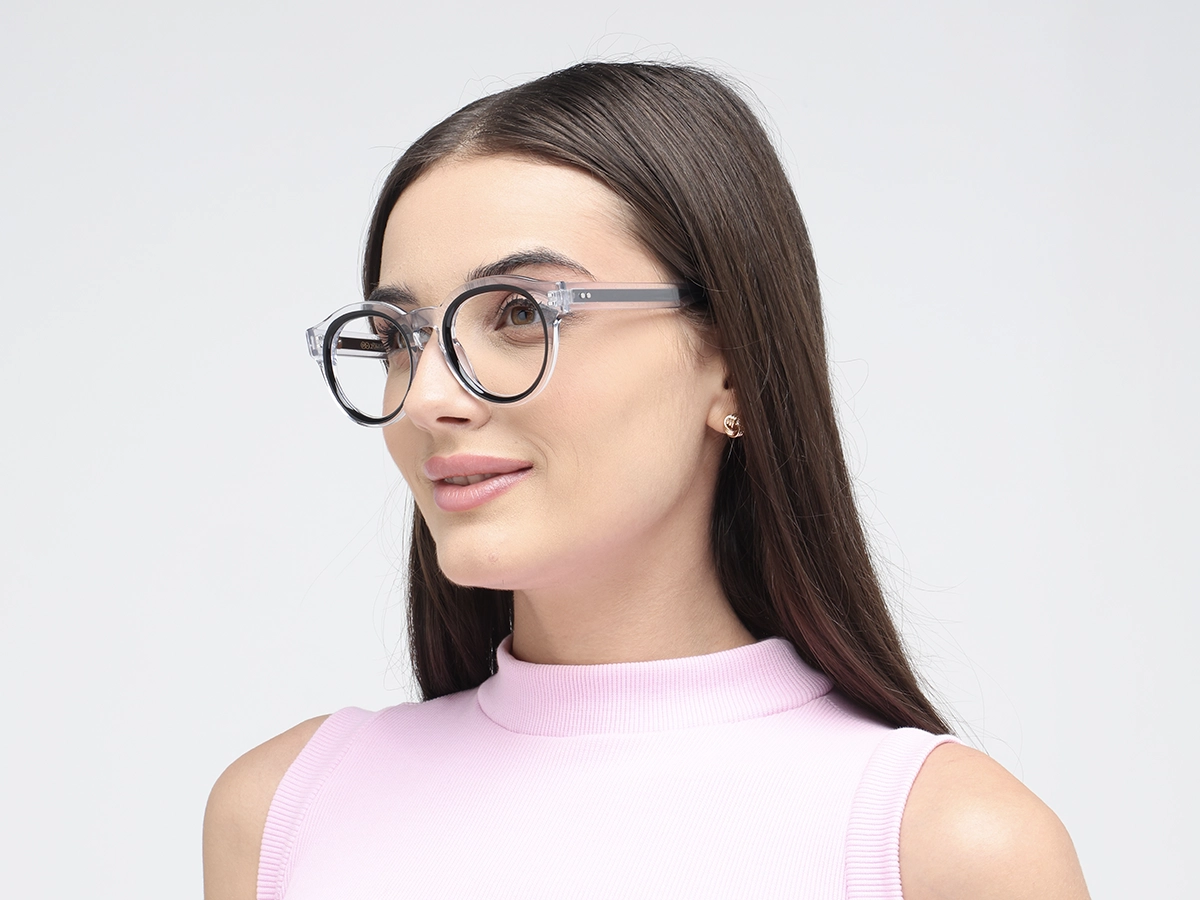 Black Oval Unisex Glasses 1